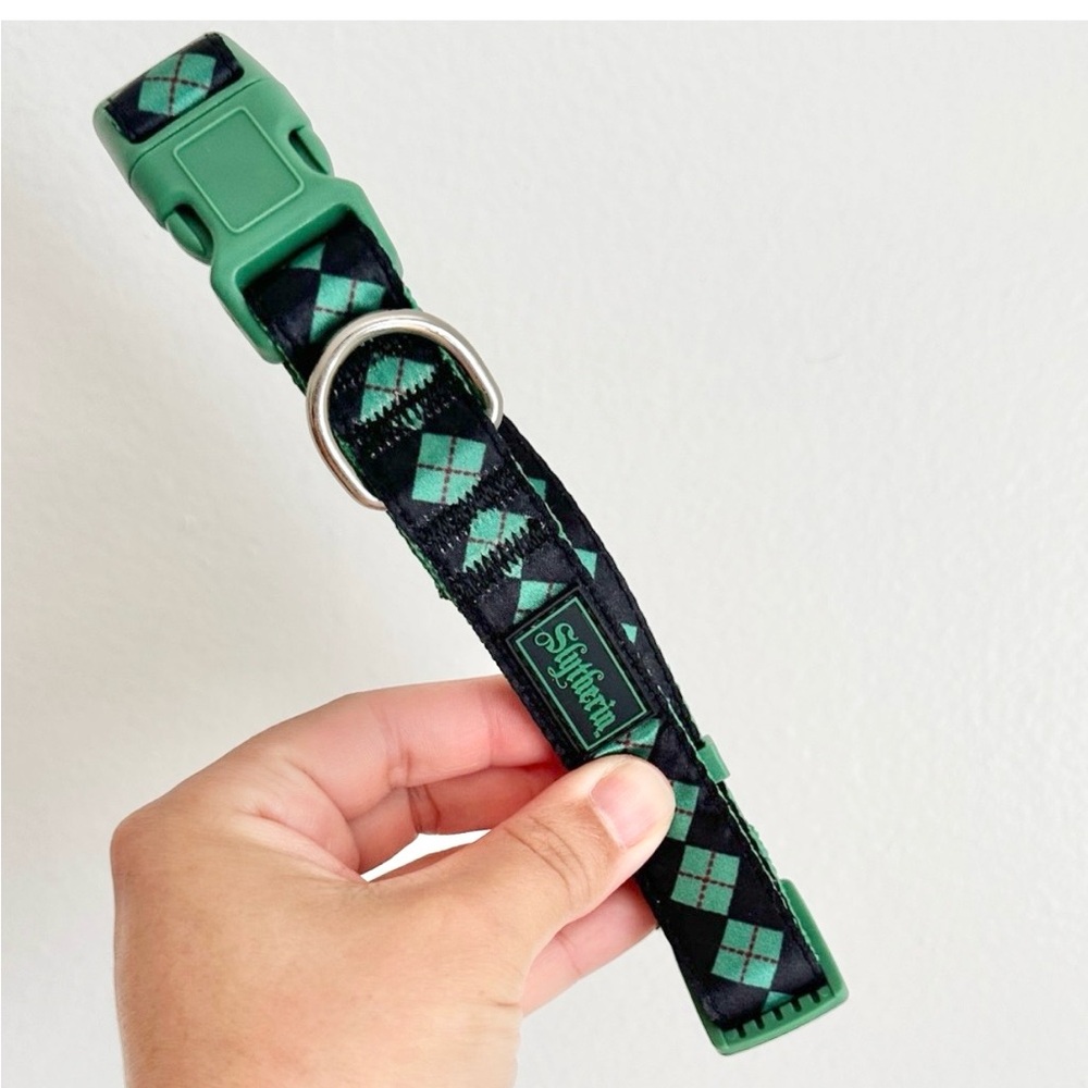 Stylish Green Argyle Dog Collar Harry Potter Slytherin